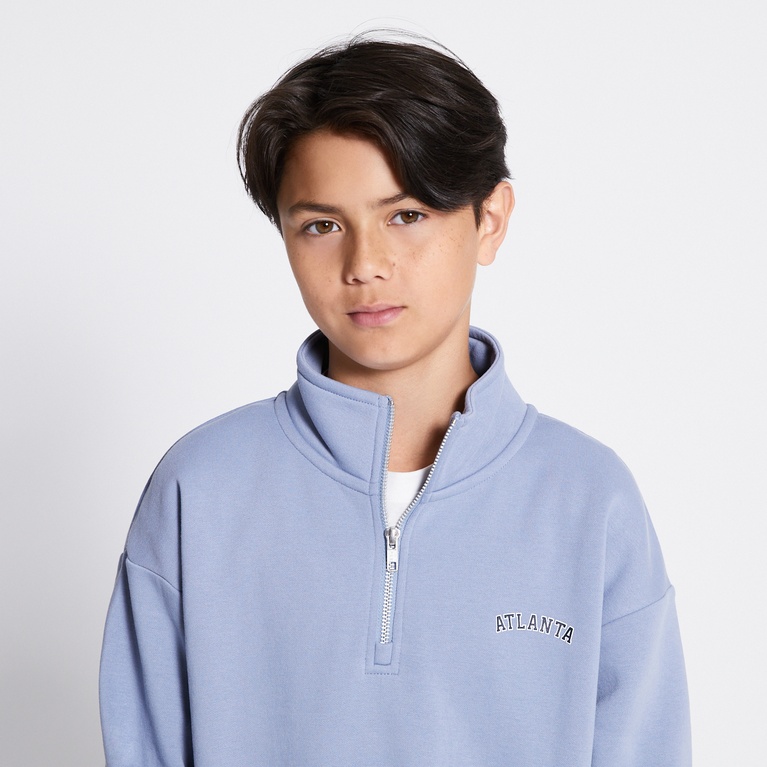 Half-zip sweatshirt "Clarkson" Light blue